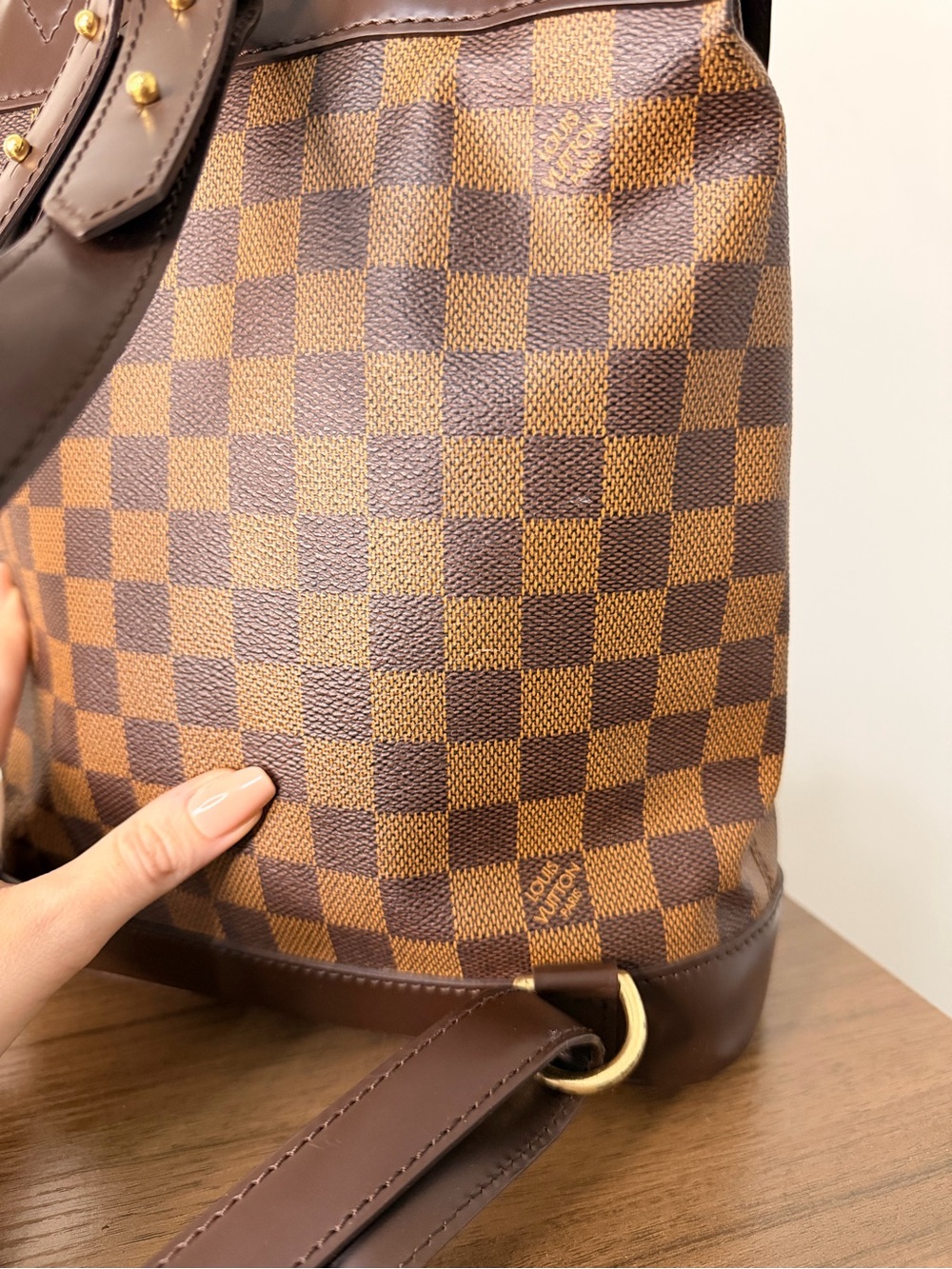 AUTHENTIC - Louis Vuitton Damier Ebene Soho Backback - Picture 11 of 15